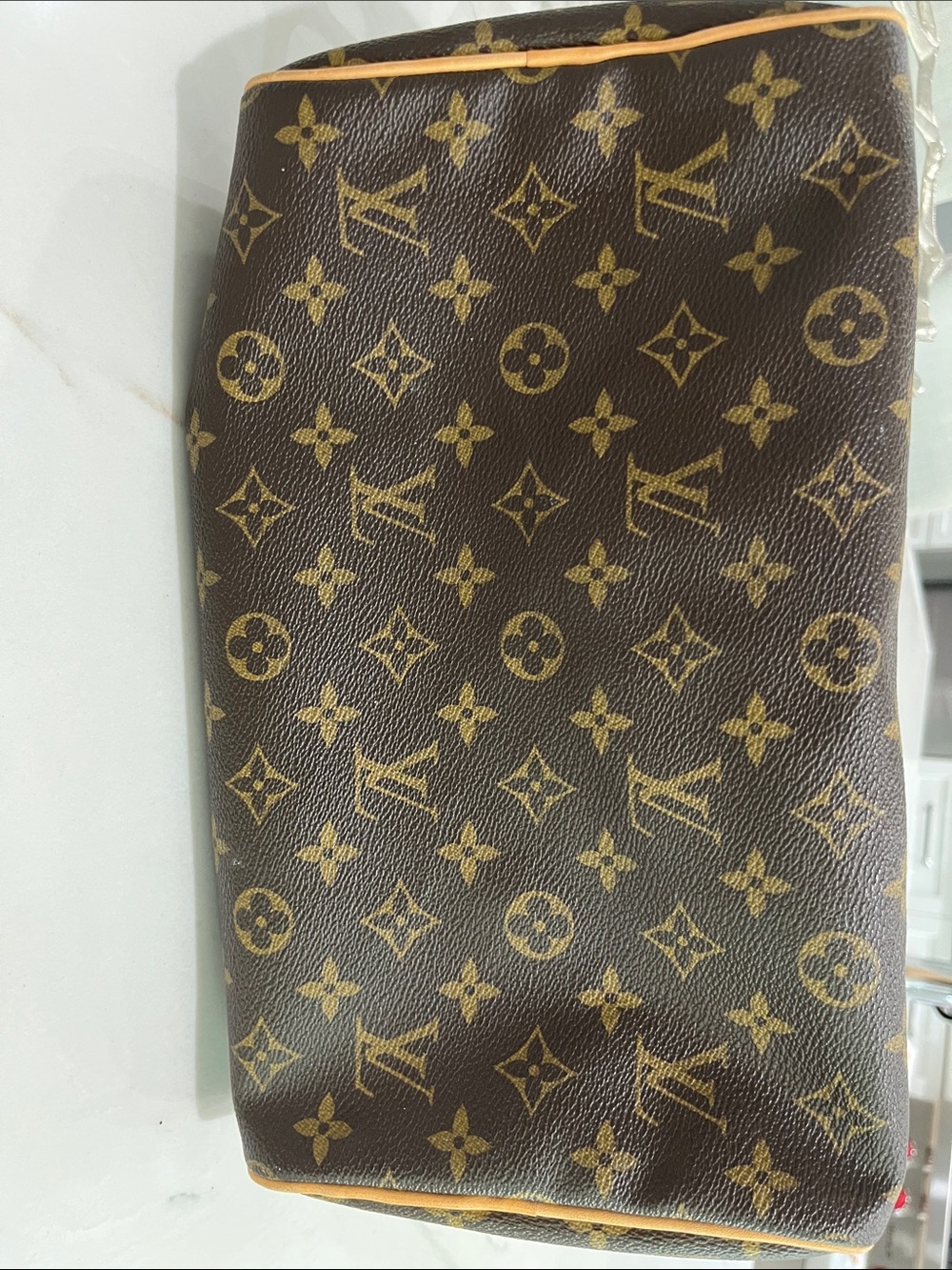 Louis Vuitton Monogram Speedy Handbag - Brown with Tan Accents - Picture 4 of 7